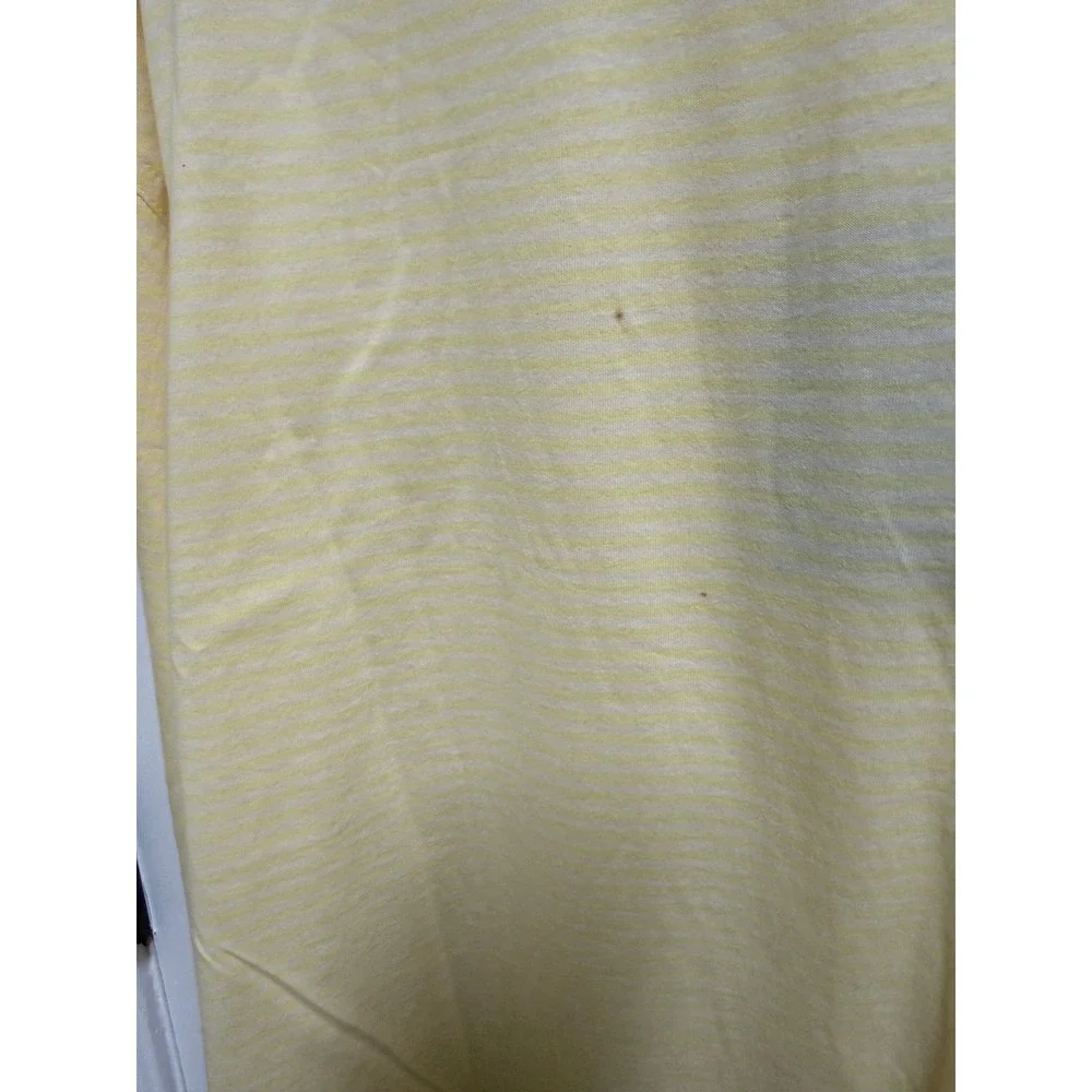 Ashworth Mens XL Yellow Striped Short‎ Sleeve Cotton Golf Polo Shirt AM 1271 NWT